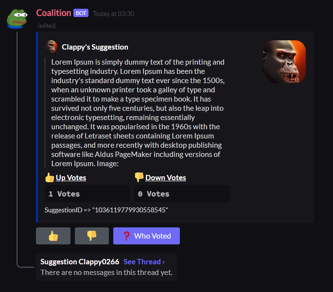 Suggestion System Preview!