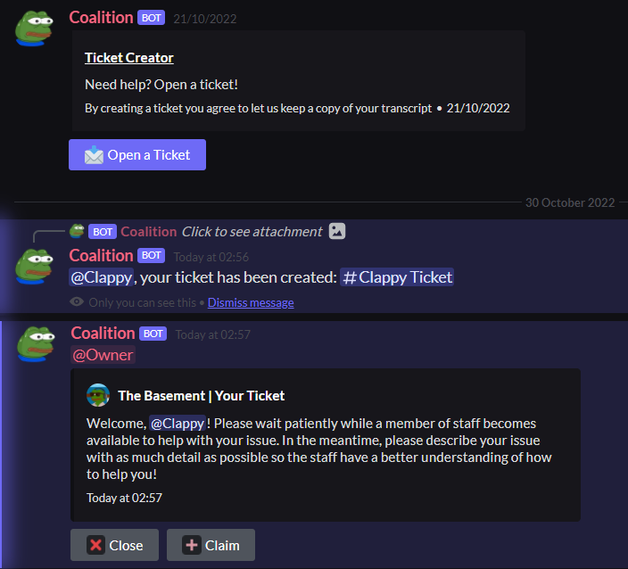 Ticket System Preview!